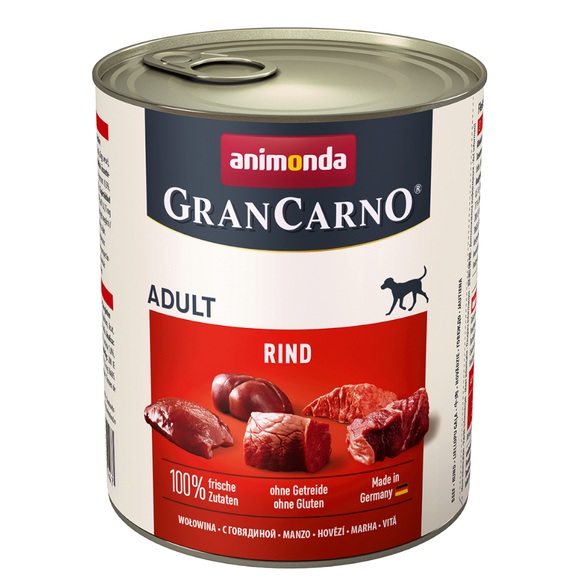 20 + 4 gratis! 24 x 800 g Animonda GranCarno Original - Rind pur