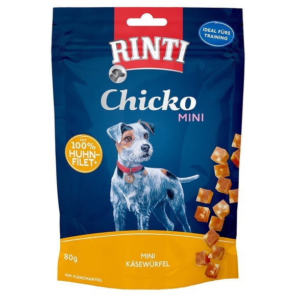RINTI Chicko Mini - Käsewürfel und Huhn 80 g