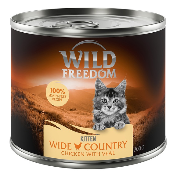 Wild Freedom Kitten ´´Wide Country´´ - Kalb & Huhn - 12 x 200 g