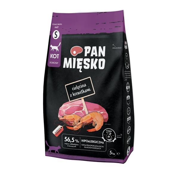 Pan Mi?sko Cat Kalb mit Garnelen Small - 5 kg