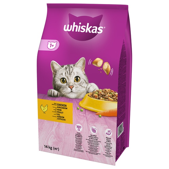 Whiskas 1+ Huhn - Sparpaket: 2 x 14 kg