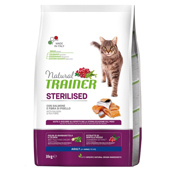 Trainer Feline Natural Sterilised Salmon 3kg