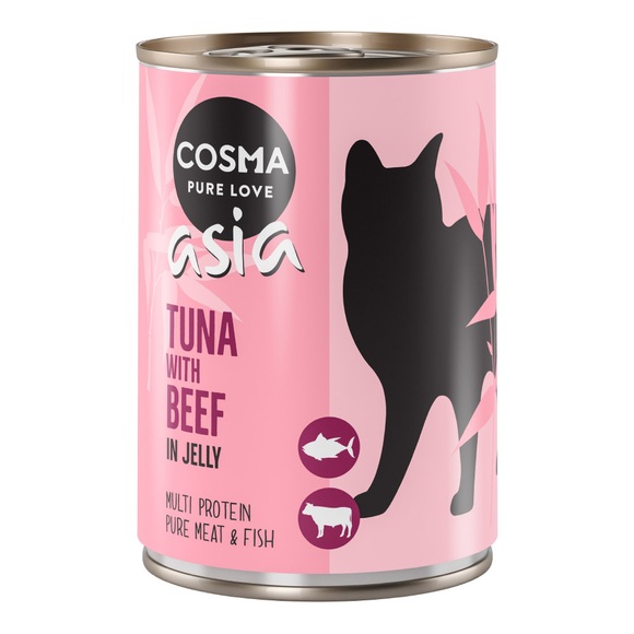 Cosma Thai/Asia in Jelly 6 x 400 g - Thunfisch & Rind