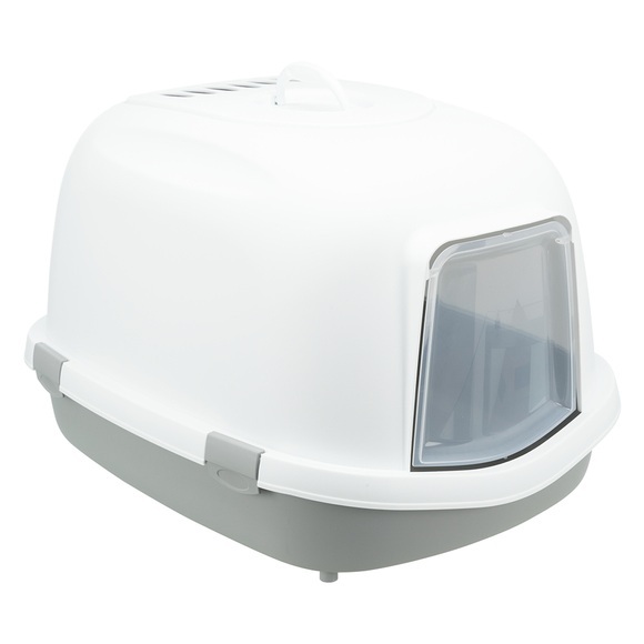 Trixie Katzentoilette Primo XXL Top mit Haube grau/weiss