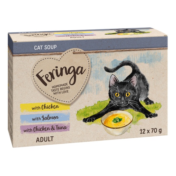 Sparpaket Feringa Katzensuppe 24 x 70 g - Mix (3 Sorten)