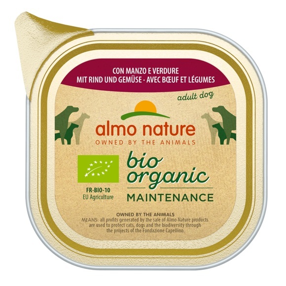 Almo Nature BioOrganic Maintenance 24 x 100 g - Bio Rind & Bio Gemüse