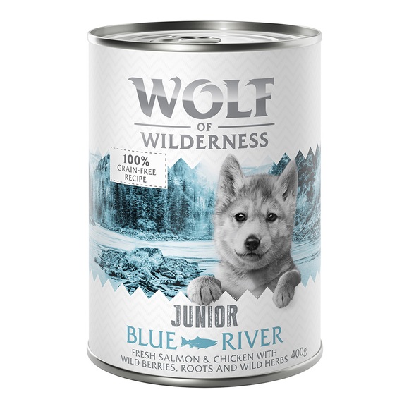 Little Wolf of Wilderness Junior 6 x 400 g - Blue River - Huhn & Lachs