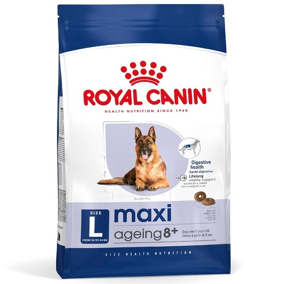 Grossgebinde Royal Canin Size + 180 g Wolf of Wilderness Snack gratis! - Maxi Ageing 8+ (15 kg)