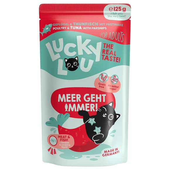 Sparpaket Lucky Lou Adult 48 x 125 g - Geflügel & Thunfisch