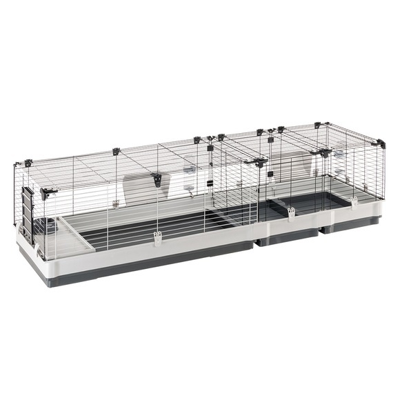 Ferplast Kaninchenkäfig Krolik 200 Grau 205x60x50 cm