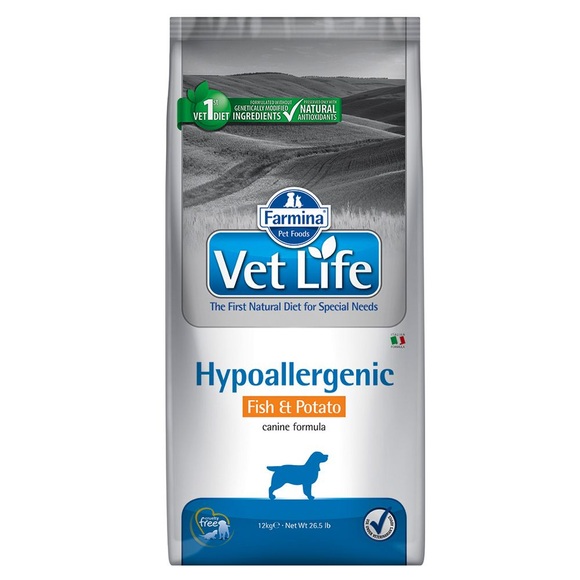 Farmina Dry Food Vet Life Hepoallergene Fische und Kartoffeln 12 KG