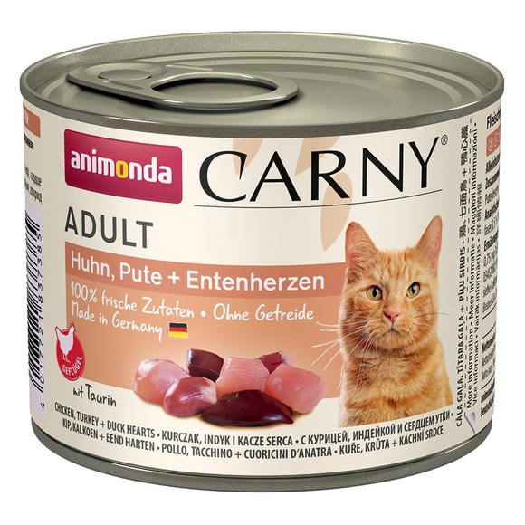 Animonda Carny Adult 6 x 200 g - Huhn, Pute & Entenherzen