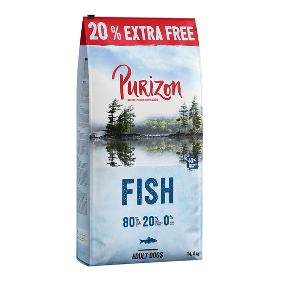 12 kg + 20% gratis! Purizon Adult - getreidefrei 14,4 kg - Fisch