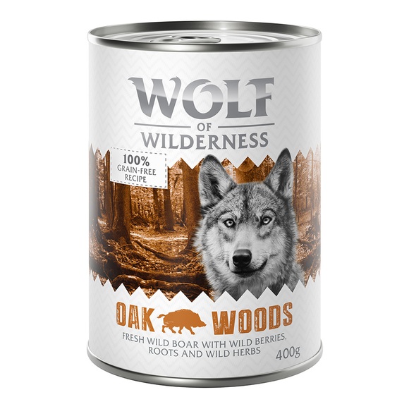 Wolf of Wilderness Adult 6 x 400 g - Oak Woods - Wildschwein
