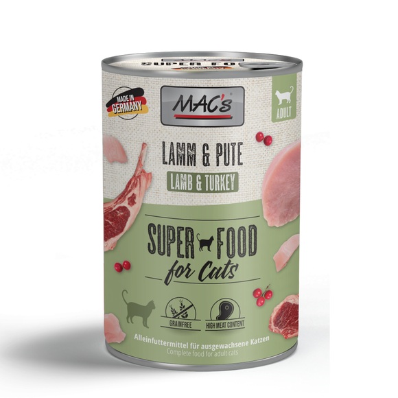 MAC´s Cat 6 x 400 g - Lamm & Pute