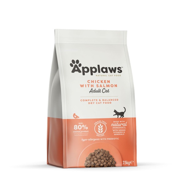 6,5 kg + 1 kg gratis! 7,5 kg Applaws Trockenfutter - Huhn & Lachs