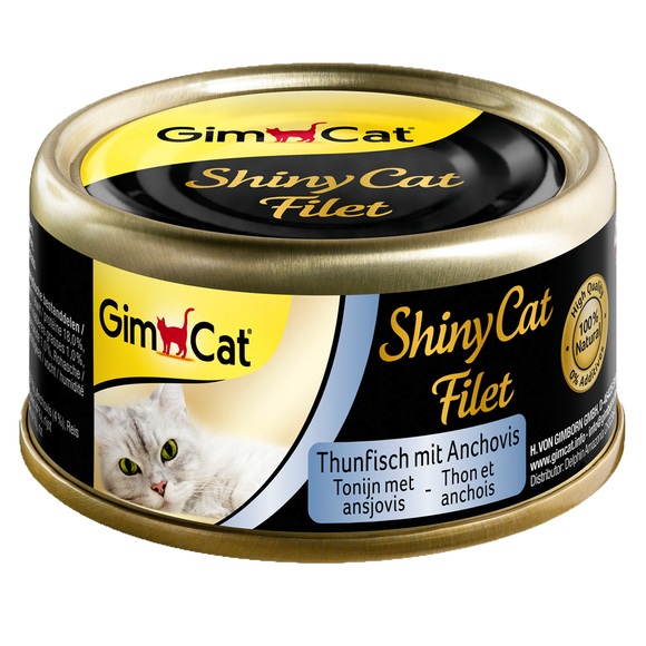 GimCat ShinyCat Filet Dose 6 x 70 g - Thunfisch & Anchovis