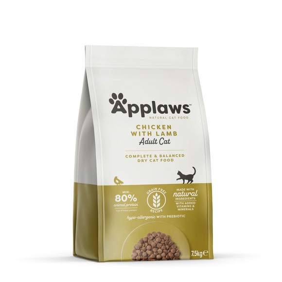 Sparpaket: 2 x 7,5 kg Applaws Katzenfutter - Huhn mit Lamm