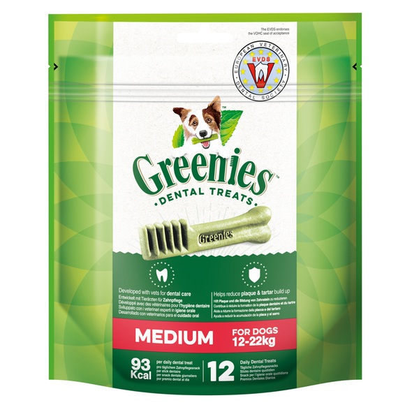 Greenies Zahnpflege-Kausnacks 85 g / 170 g / 340 g - Medium (340 g / 12 Stück)