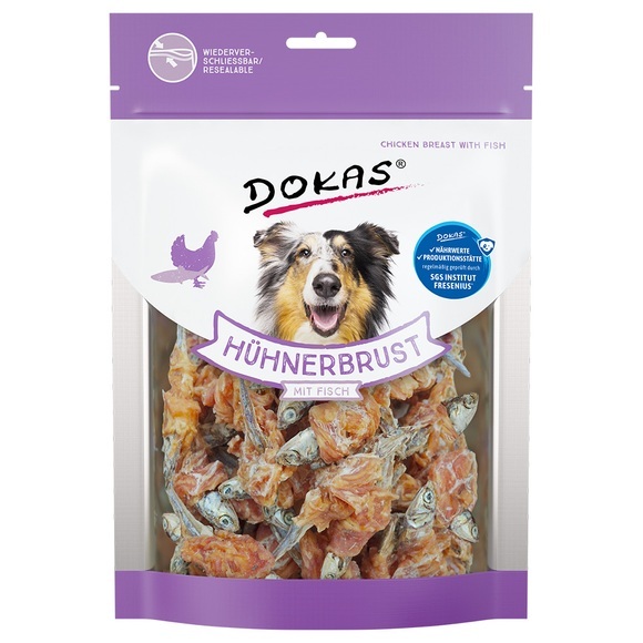 Dokas Kausnack Hühnerbrust mit Fisch - 220 g