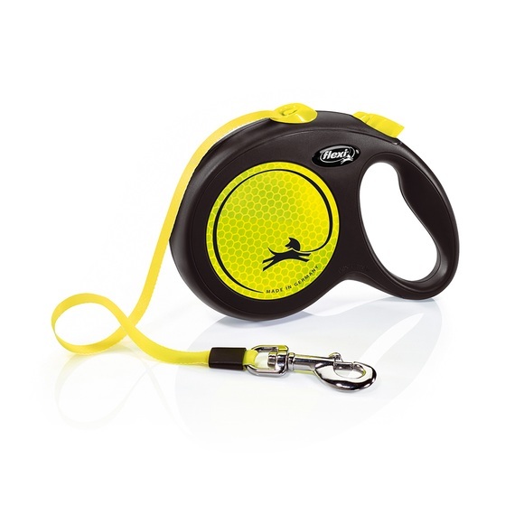flexi New Neon 5 m - L: bis 50 kg (Gurt)