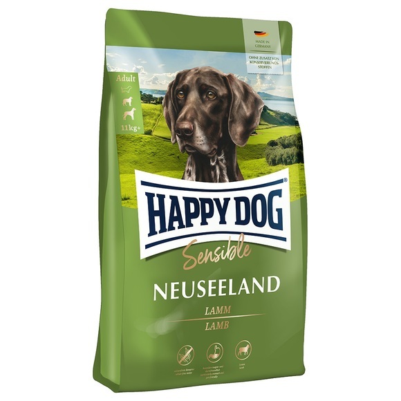 Testpaket Happy Dog Neuseeland Trocken- & Nassfutter & Snack - 12,5 kg + 6 x 800 g + 6 x 10 g