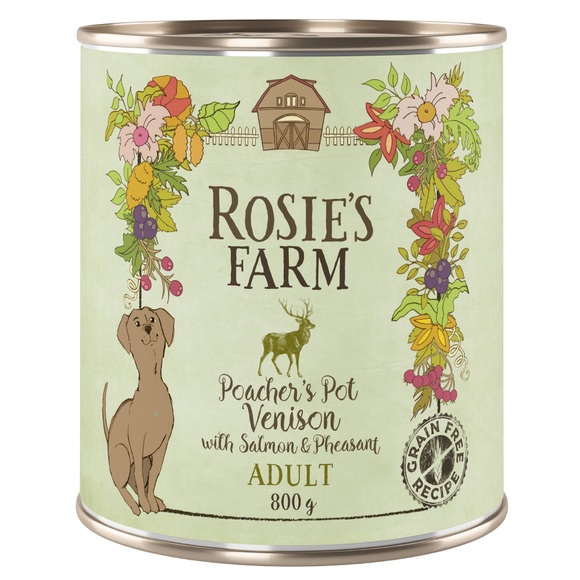 Rosie's Farm Adult 6 x 800 g - Wild & Fasan mit Lachs
