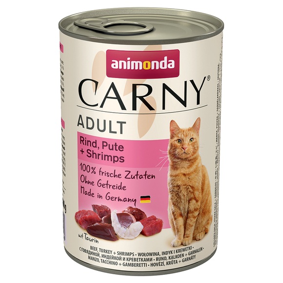 Animonda Carny Adult 6 x 400 g - Rind, Pute & Shrimps