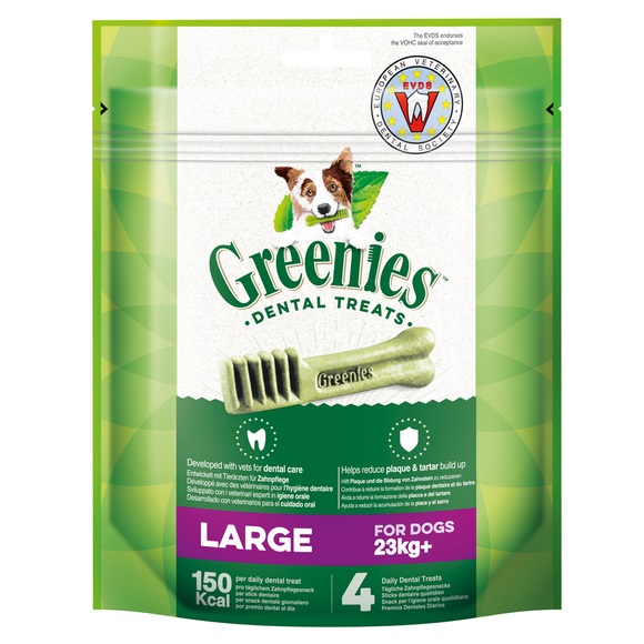 Greenies Zahnpflege-Kausnacks 85 g / 170 g / 340 g - Large (170 g / 4 Stück)
