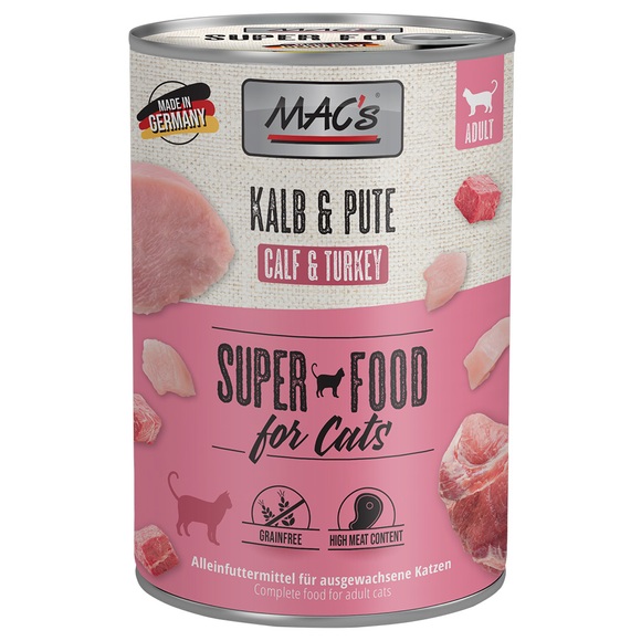 MAC´s Cat 6 x 400 g - Kalb & Pute