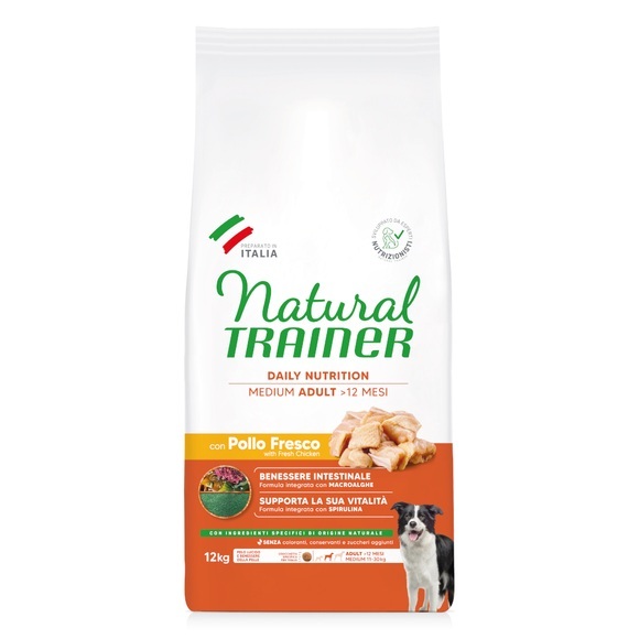 Trainer Natural Medium Huhn, Reis, Aloe vera - Sparpaket: 2 x 12 kg