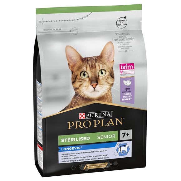 Pro Plan Sterilised Senior reich an Truthahn - Sparpaket: 3 x 3 kg