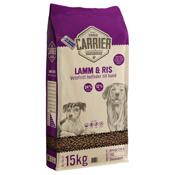 Carrier Lamm und Reis Hundefutter - 2 x 15 kg