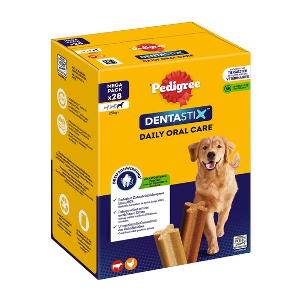 Pedigree Dentastix für grosse Hunde - Multipack: 28 Stück (= 1080 g)