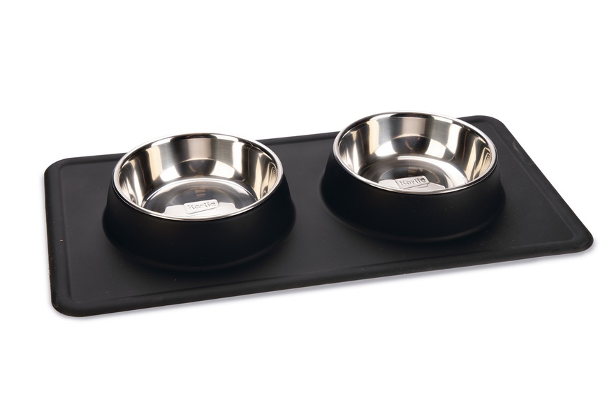 Karlie Diner Set Silikon Dex - 2 X 350 ml, Ø 14 cm Schwarz