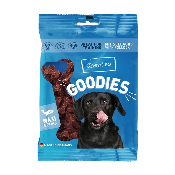 8 x 200 g Chewies Knöchelchen Kausnacks + Snackbeutel gratis! - Lachsknöchelchen
