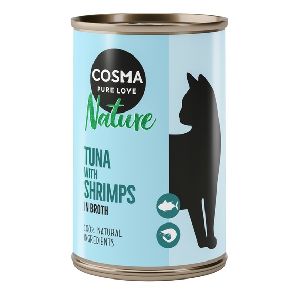 Cosma Nature 6 x 140 g - Thunfisch & Shrimps