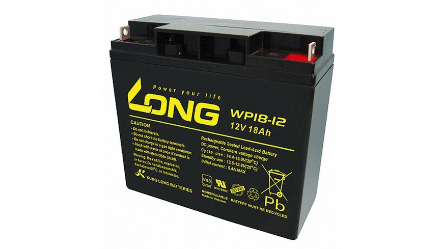 Kung Long VdS-Blei-AGM-Akku WP18-12, 12V, 18 Ah