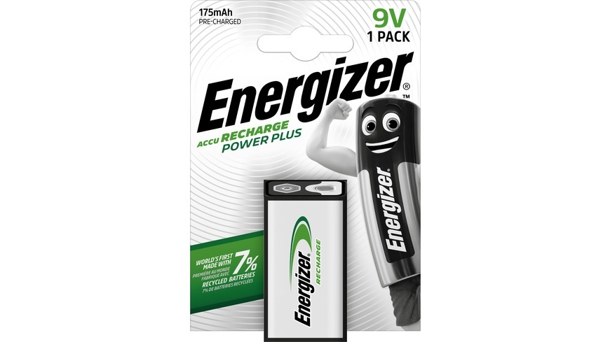 Energizer Power Plus 9V 175mAh (1Stk.) Akku Batterie