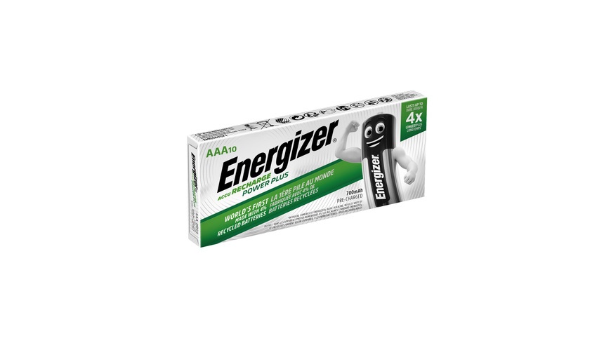 Energizer PowerPlus NiMH-Akku Micro, 700 mAh, 10er Pack