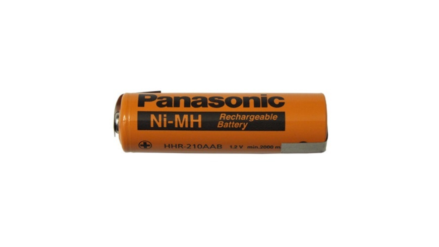 Panasonic NiMH-Zelle mit Lötfahne (Mignon-AA) HHR-210AA-1Z, 2100 mAh