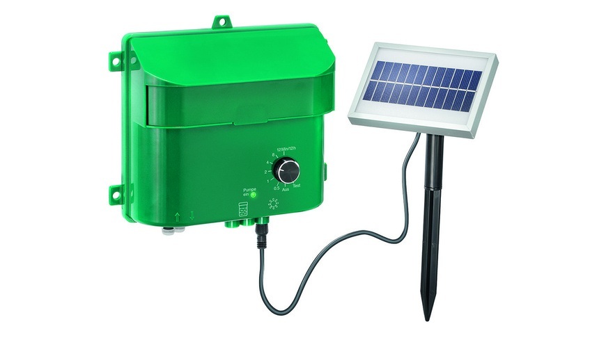 Solar Bewässerungsset mit Akku, Panel, Pumpe, Schlauch, Düsen etc.