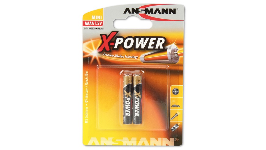 Ansmann X-Power Mini (AAAA)-Batterie Mini (AAAA) Alkali-Mangan 1.5 V 2 St.