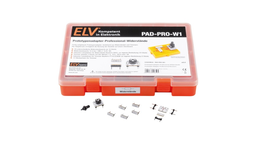 ELV Aufbewahrungsbox mit Widerständen und Trimmer PAD-PRO-W1, 300 Teile