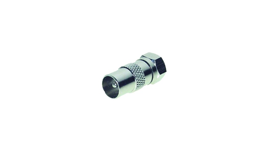 übergang F-Stecker auf Koaxial-Stecker