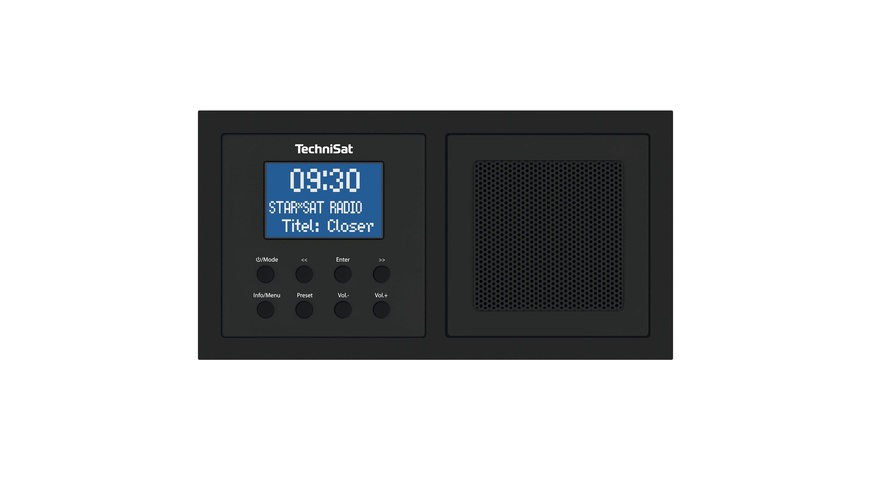 TechniSat Unterputzradio DigitRadio UP 1, DAB+/UKW-Radio, Bluetooth, integrierter Lautsprecher, schwarz