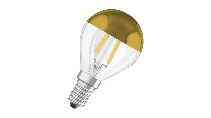OSRAM LED-Lampe E14 Mirror CLP gold 4W 2.700K