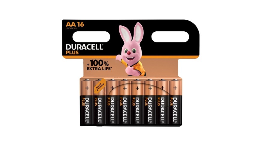 Duracell Plus-AA CP16 Mignon (AA)-Batterie Alkali-Mangan 1.5 V 16 St.