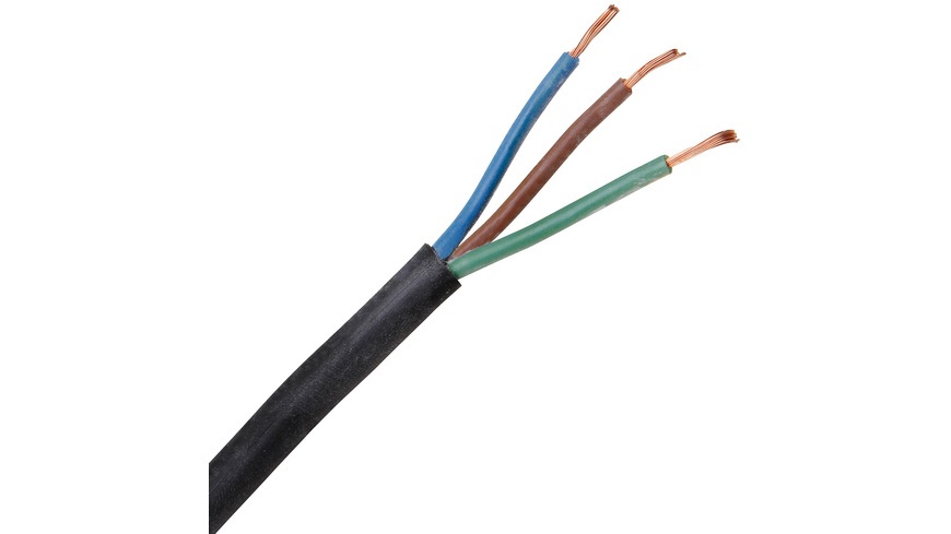 Kopp 152710008 Gummischlauchleitung H07RN-F 3 G 1.50 mm² Schwarz 10 m
