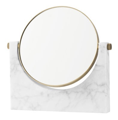 Menu-Pepe Marble Table Mirror, White/Brass